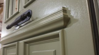 Voordeur hout detail