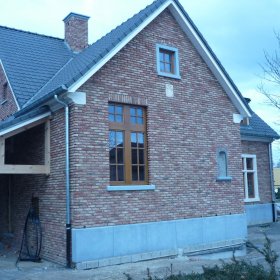 Façade latérale avec fenêtre - nieuwbouw hout Zepperen