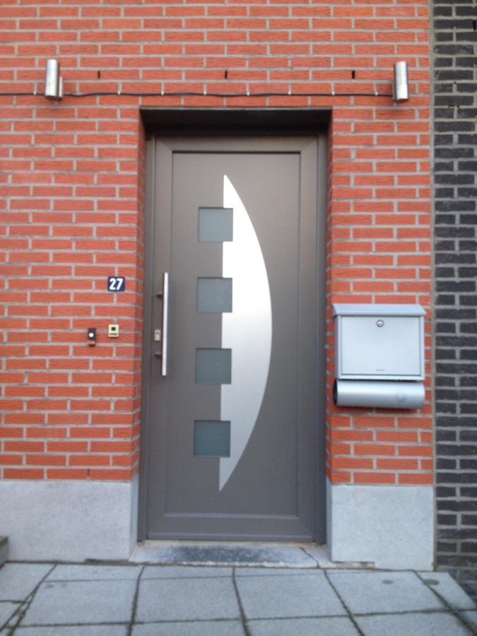 PVC deur met aluminium inleg - PVC deur met aluminium inleg