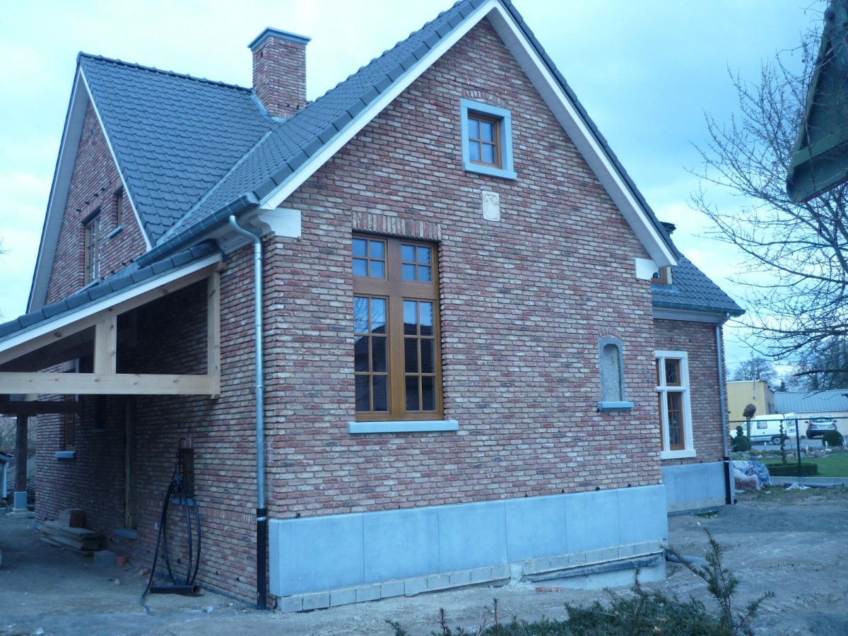 Façade latérale avec fenêtre - nieuwbouw hout Zepperen