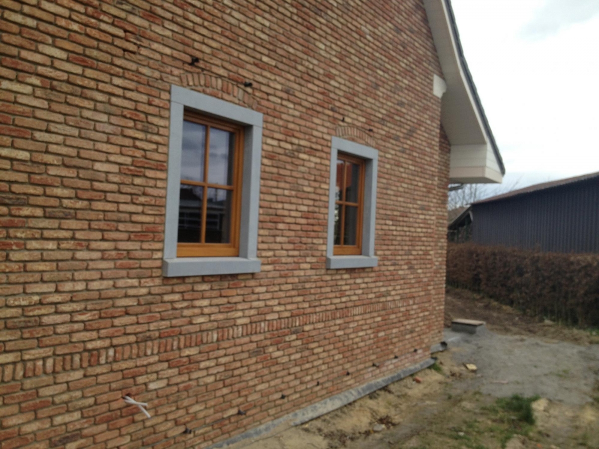 Façade latérale avec fenêtres - nieuwbouw hout