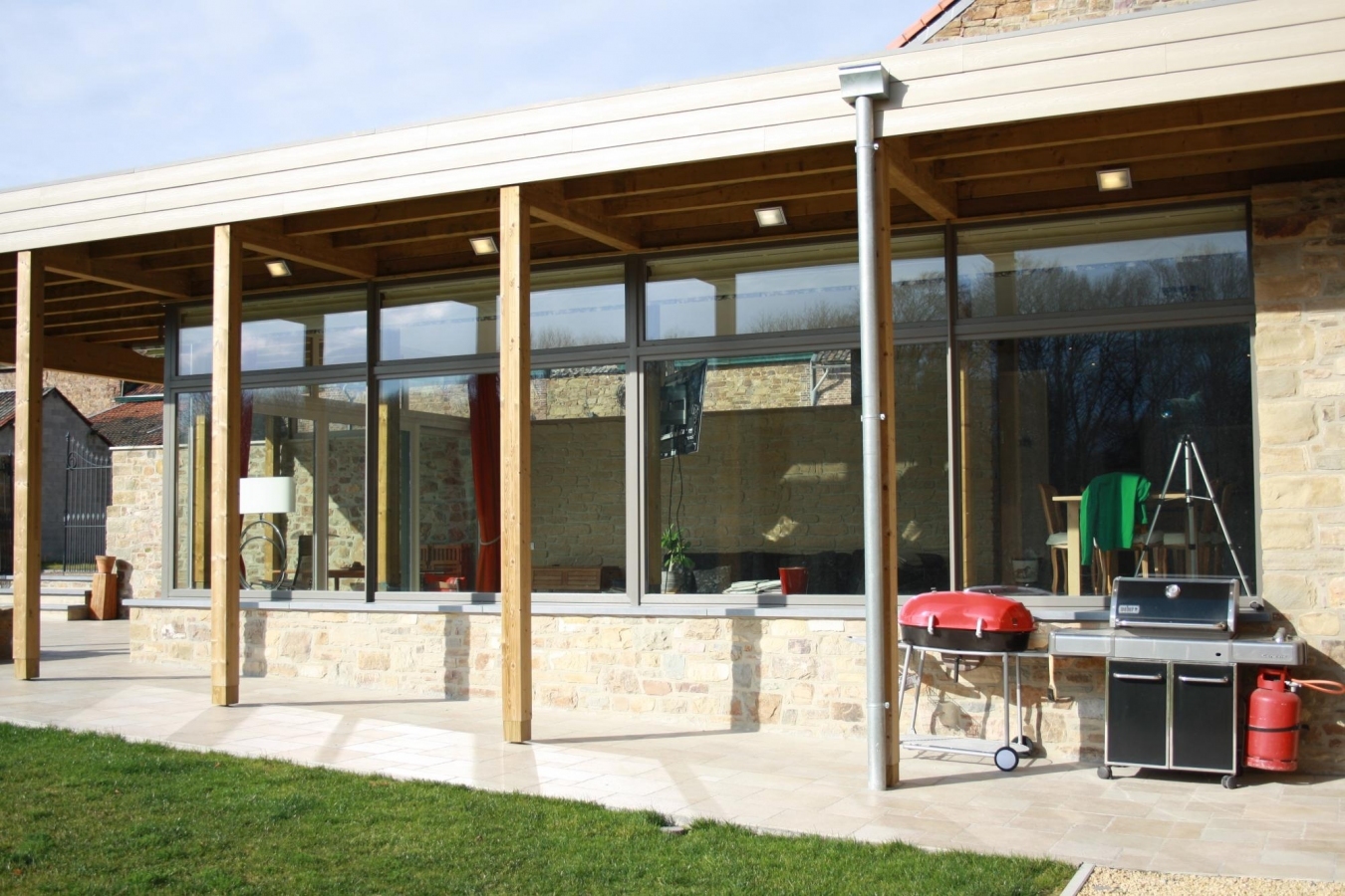 Veranda PVC houtstructuur - Fermeture verande PVC structure bois