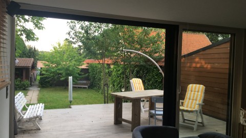 Driedelig schuifraam binnenzicht open